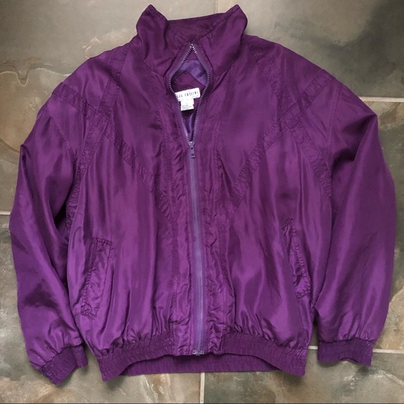 purple silk jacket